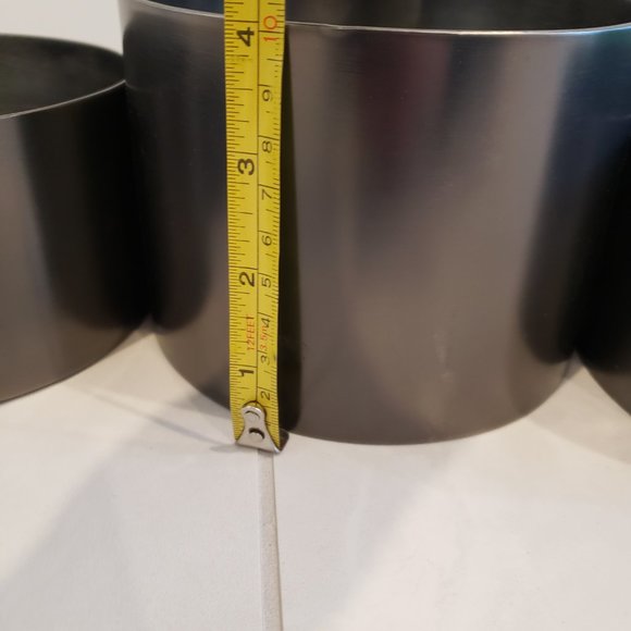 CRATE AND BARREL Links Pewter Centerpiece Pillar Candle Holder - Picture 3 of 7